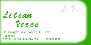 lilian veres business card